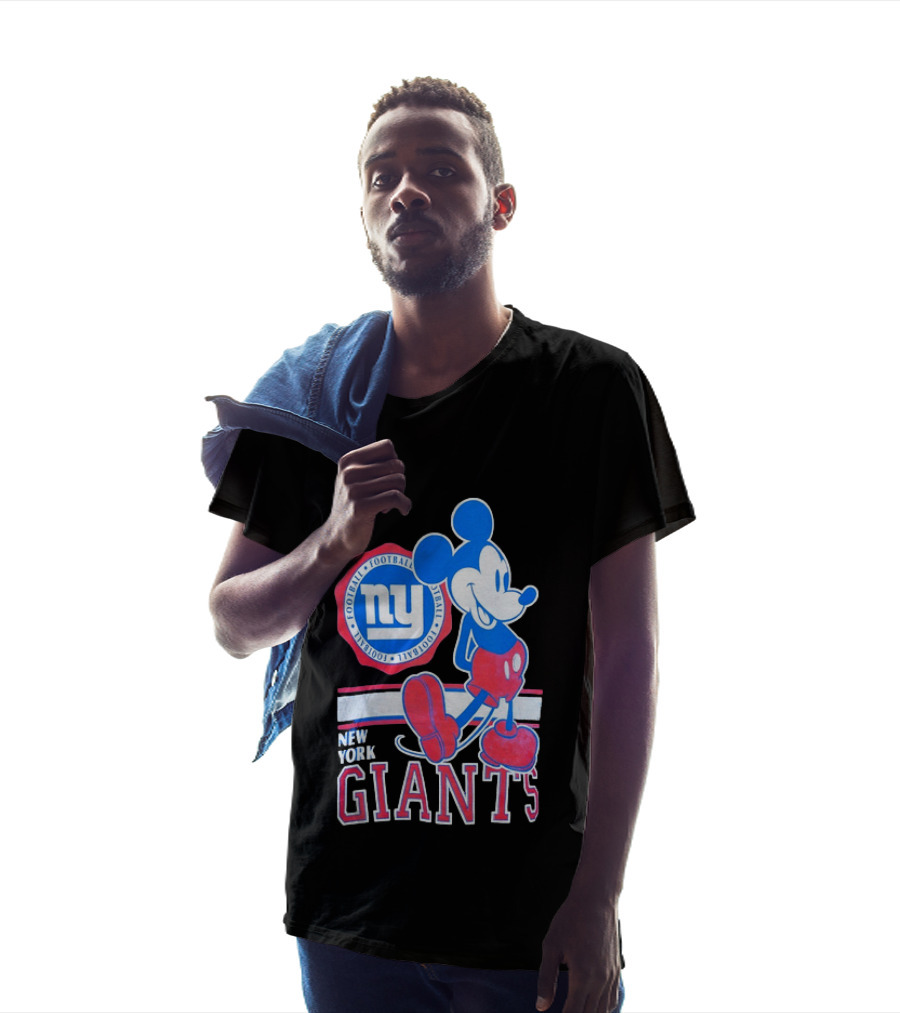 Mickey Mouse New York Giants Football NY Sports Fan T-Shirt
