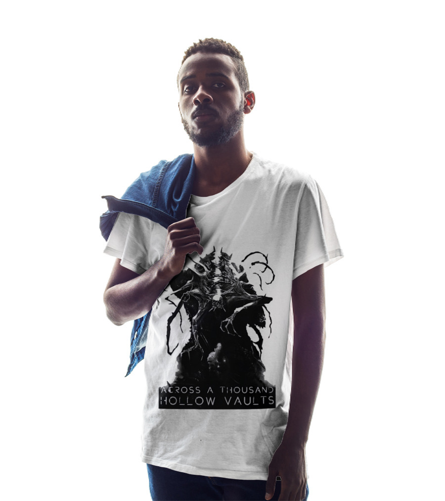 Across A Thousand Hollow Vaults Dark Fantasy Creature Horror Mythical Entity T-Shirt