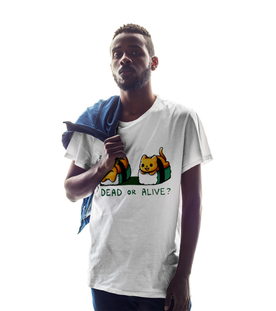Cat Sushi Sleepy Vs. Playful Dead Or Alive T-Shirt