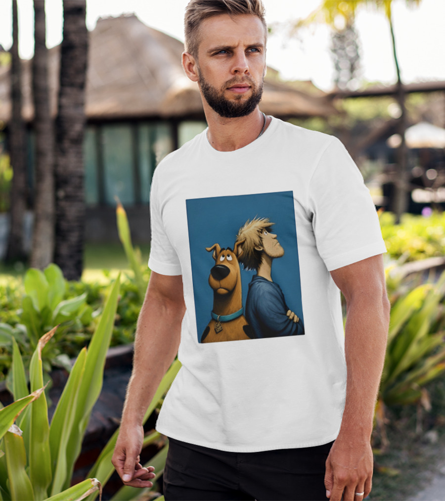 Scooby Doo And Shaggy Rogers Mystery Inc Iconic Cartoon Duo Facing Adventure T-Shirt
