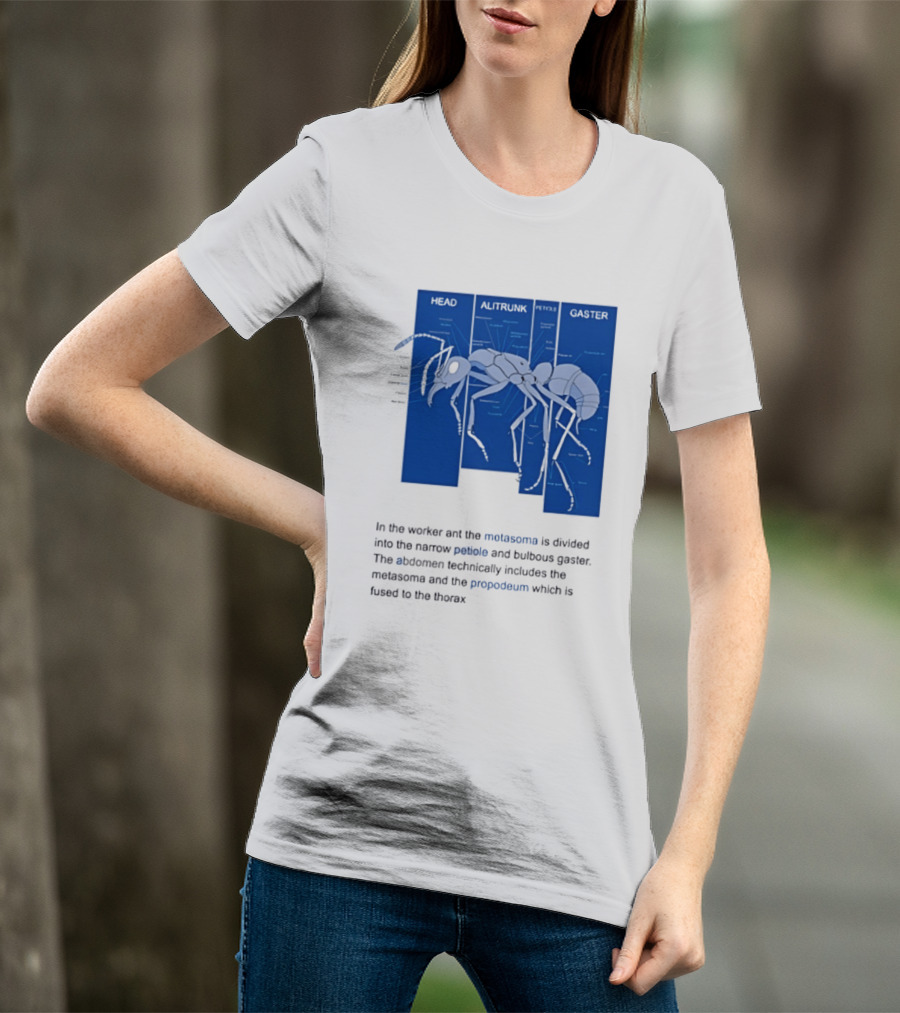 Worker Ant Diagram Head Alitrunk Gaster Metasoma Petiole Biology T-Shirt