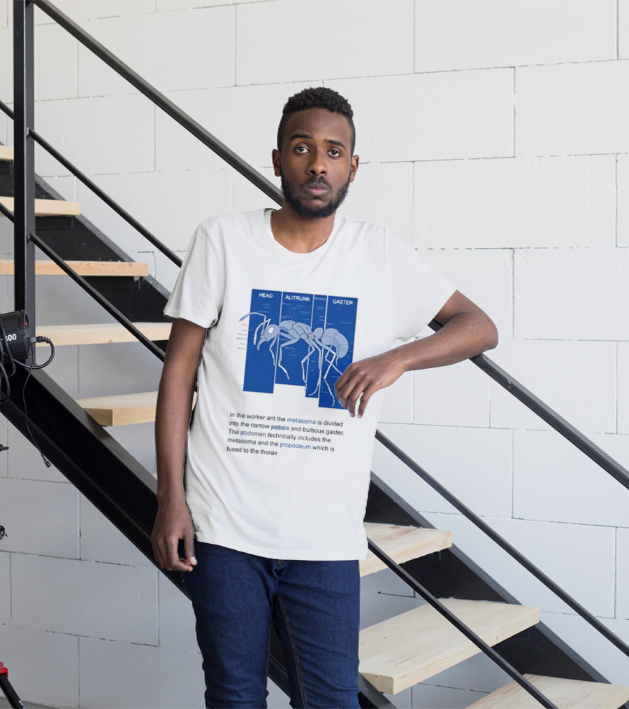 Worker Ant Diagram Head Alitrunk Gaster Metasoma Petiole Biology T-Shirt