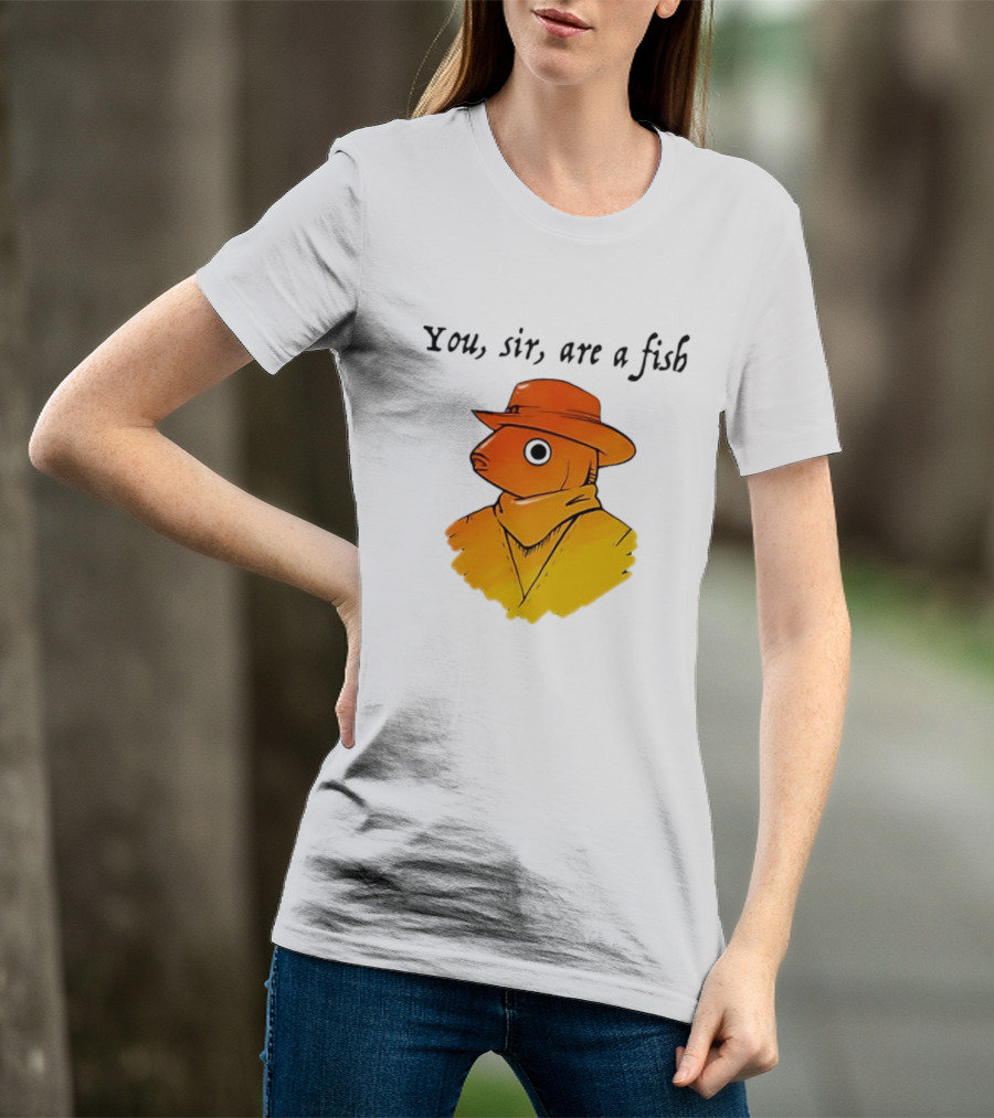 You Sir Are A Fish Cowboy Western Hat And Scarf T-Shirt