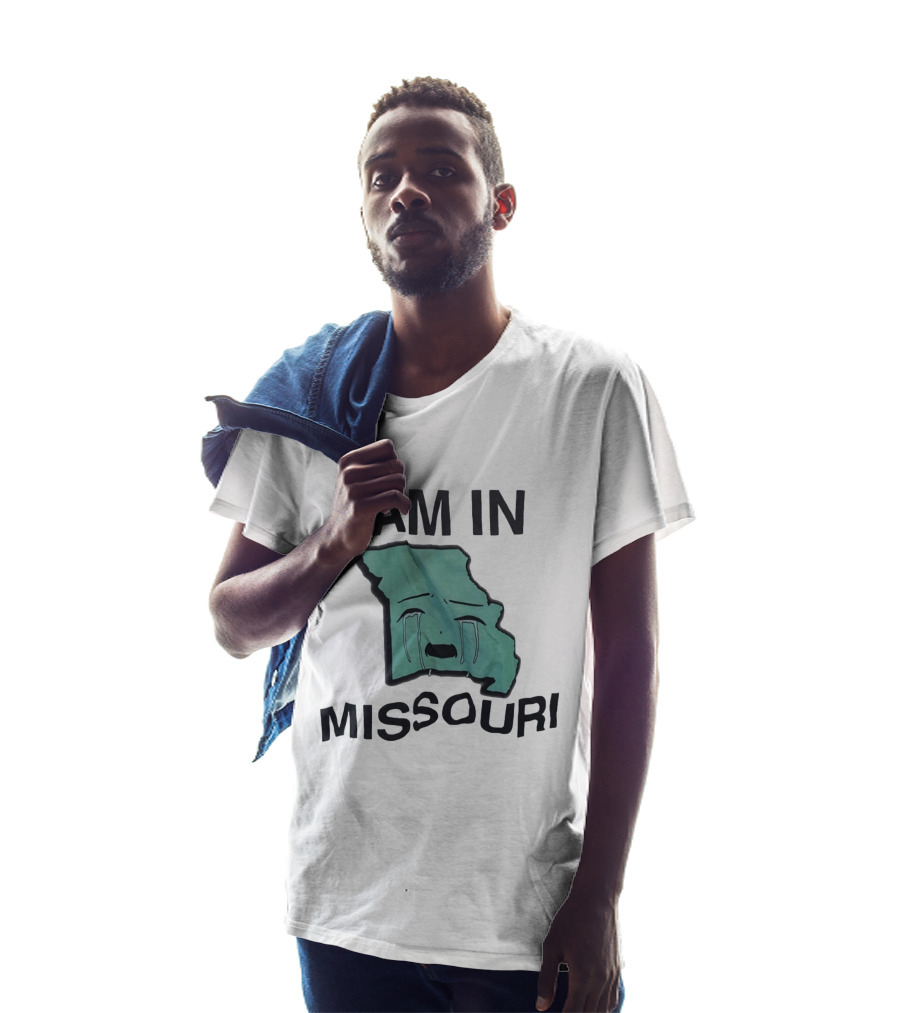 I Am In Missouri Crying Map Misery Pun T-Shirt