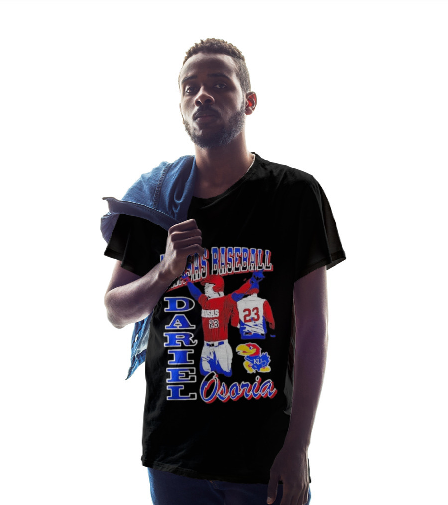 Kansas Baseball Dariel Osoria 23 KU Jayhawks T-Shirt