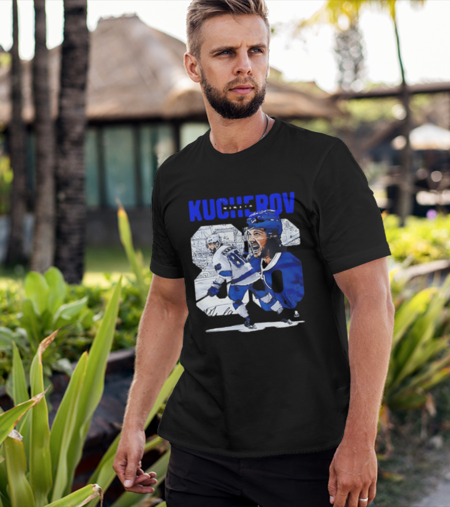 Kucherov 86 Skating And Celebrating Tampa Bay Lightning T-Shirt