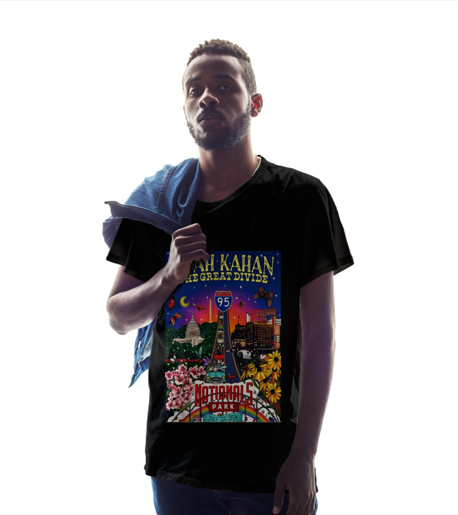 Noah Kahan The Great Divide Nationals Park July 22 2026 Washington D C Interstate 95 Capitol Flowers Butterflies T-Shirt