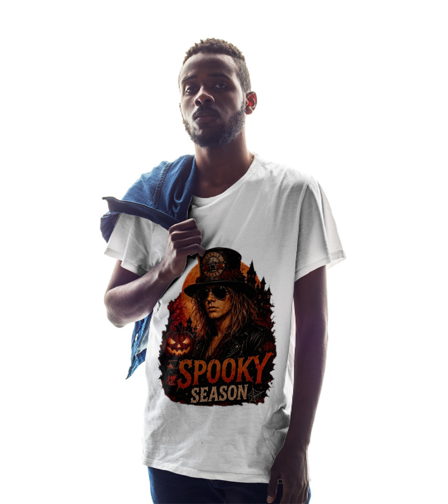 Spooky Season Buns N' Roses Halloween Pumpkin Slash T-Shirt