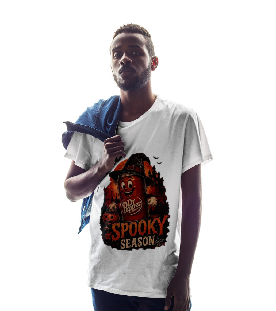 Dr Pepper Halloween Witch Can Spooky Season With Jack O' Lantern And Bats T-Shirt