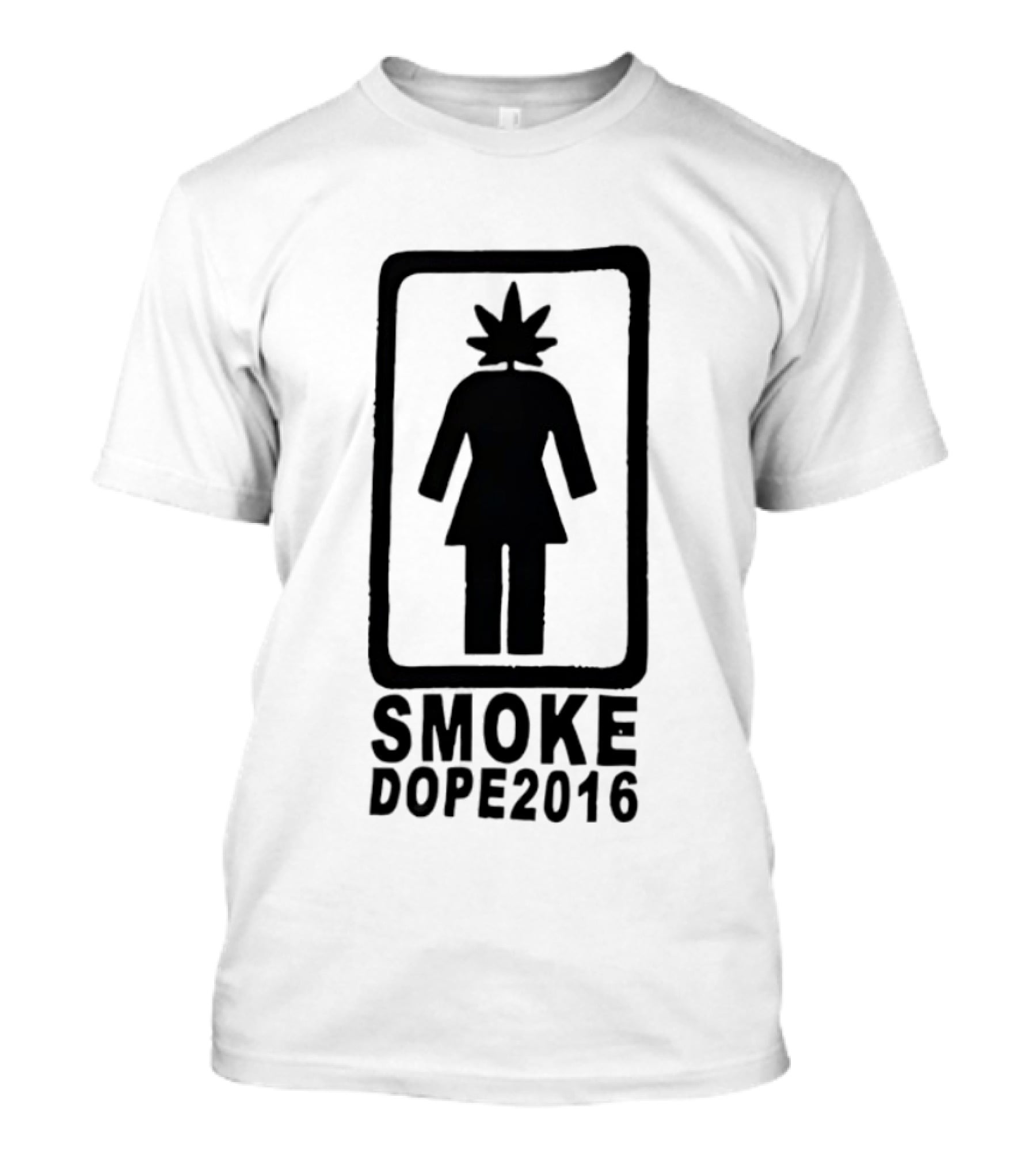 Smoke Dope 2016 Weed Leaf Silhouette Girl Marijuana T-Shirt