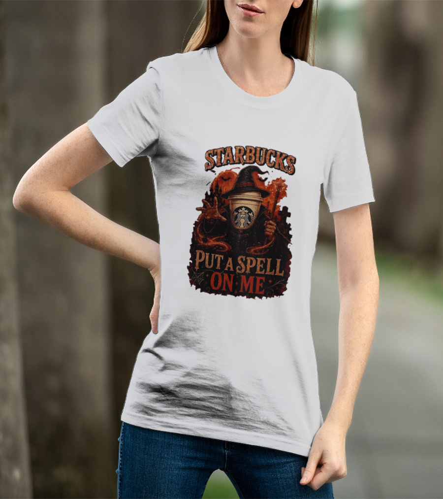Starbucks Halloween Witch Put A Spell On Me Coffee Magic T-Shirt
