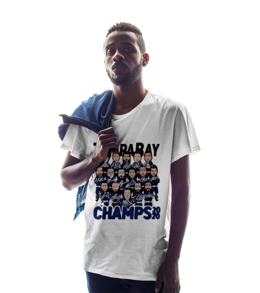 Tampa Bay Champs 2020 Hockey Team Players Signatures T-Shirt