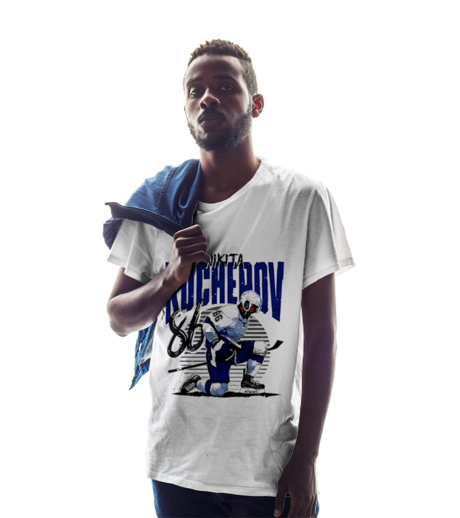 Nikita Kucherov 86 Tampa Bay Lightning Hockey Celebration T-Shirt