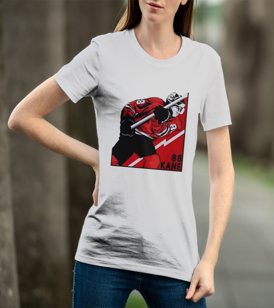 Patrick Kane 88 Chicago Blackhawks Ice Hockey Player Action T-Shirt