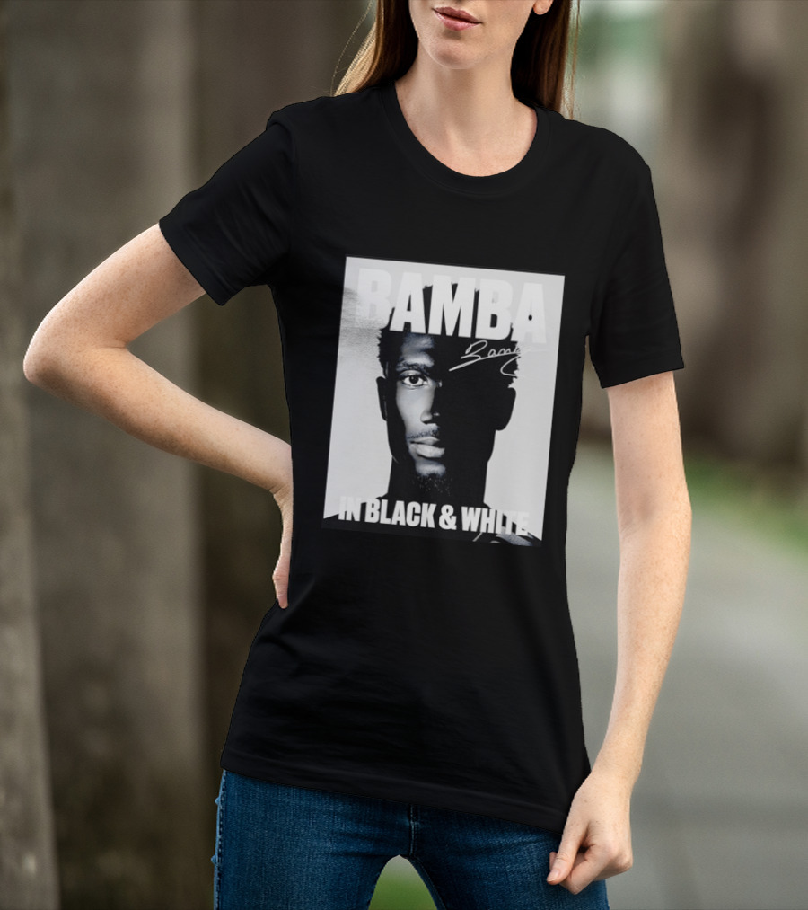 Bamba Signature Black And White NBA Basketball T-Shirt
