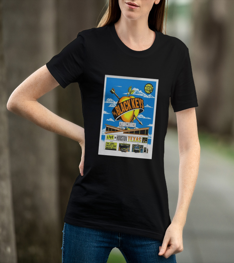 The Black Keys Live Houston Texas July 24 2026 One Night Only White Oak Music Hall T-Shirt