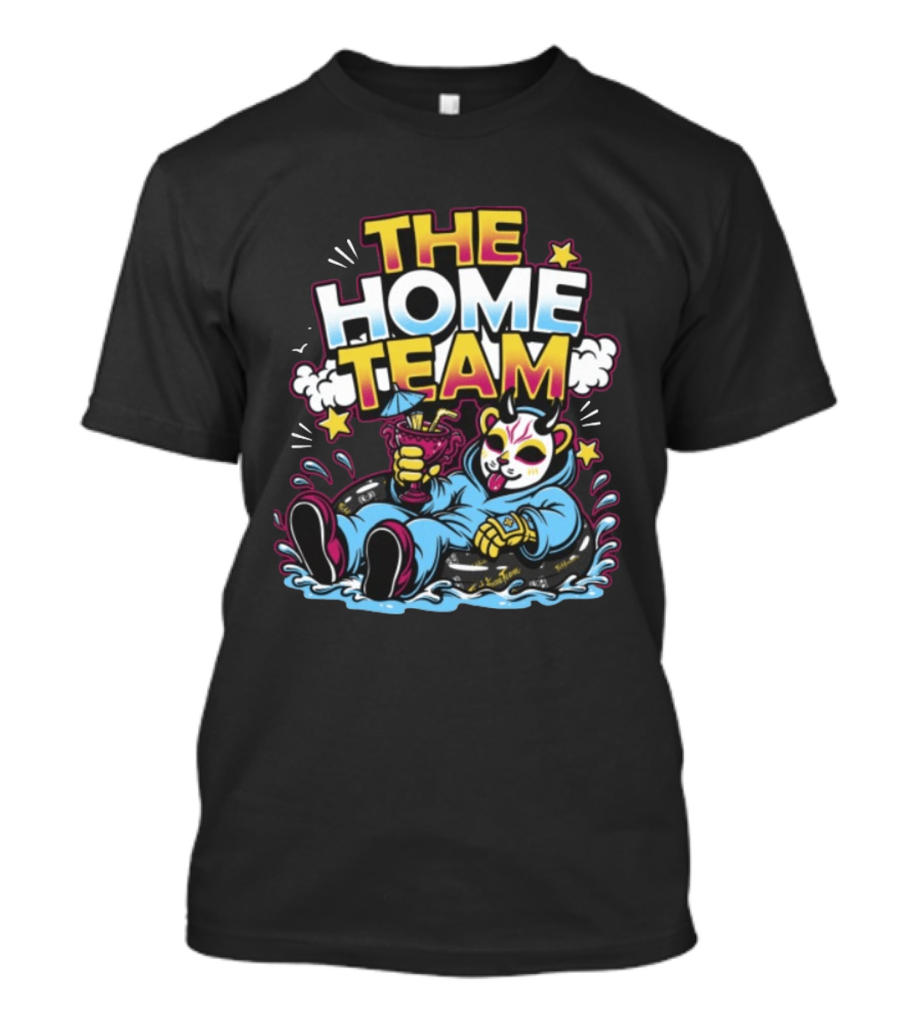The Home Team Pool Party Eris Floating Demon With Drink T-Shirt