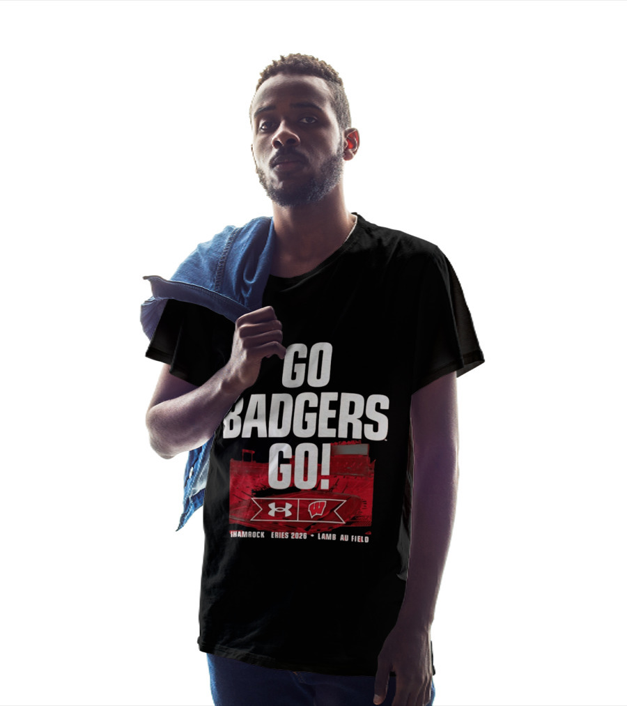 Wisconsin Badgers Go Badgers Go Shamrock Series 2026 Lambeau Field Under Armour T-Shirt
