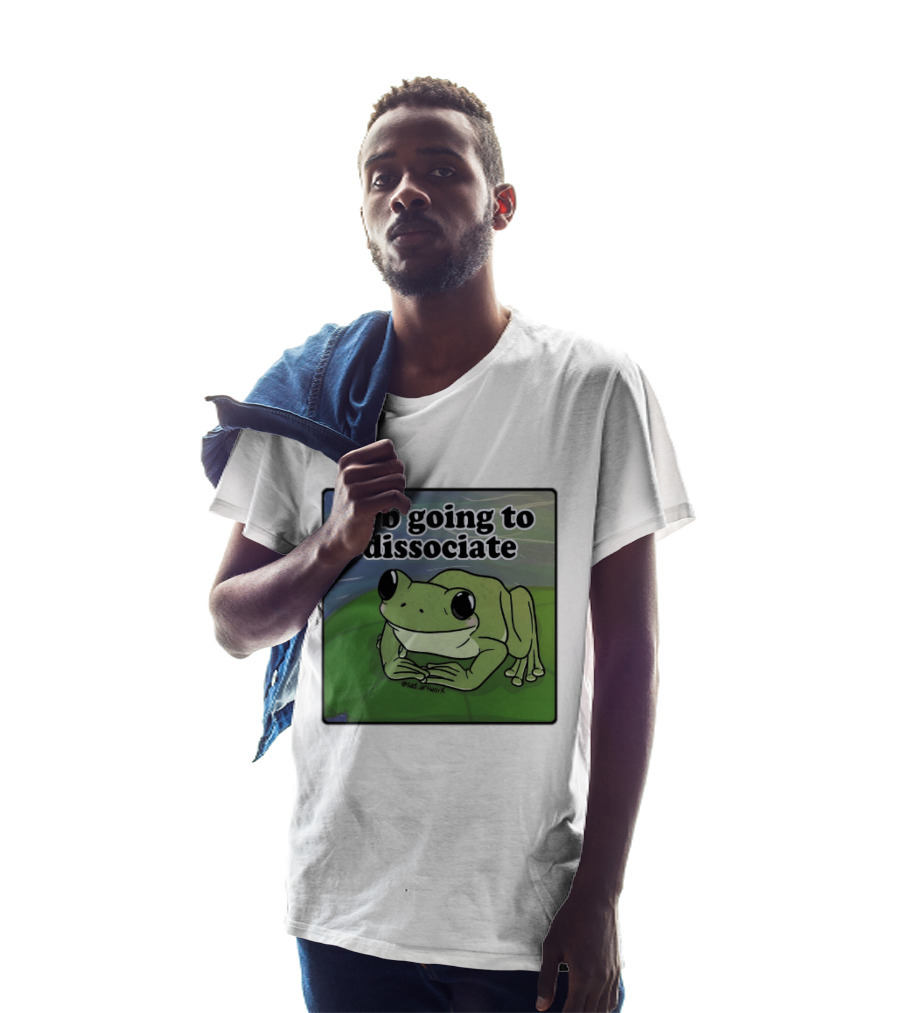 Brb Going To Dissociate Frog Meme Sad T-Shirt