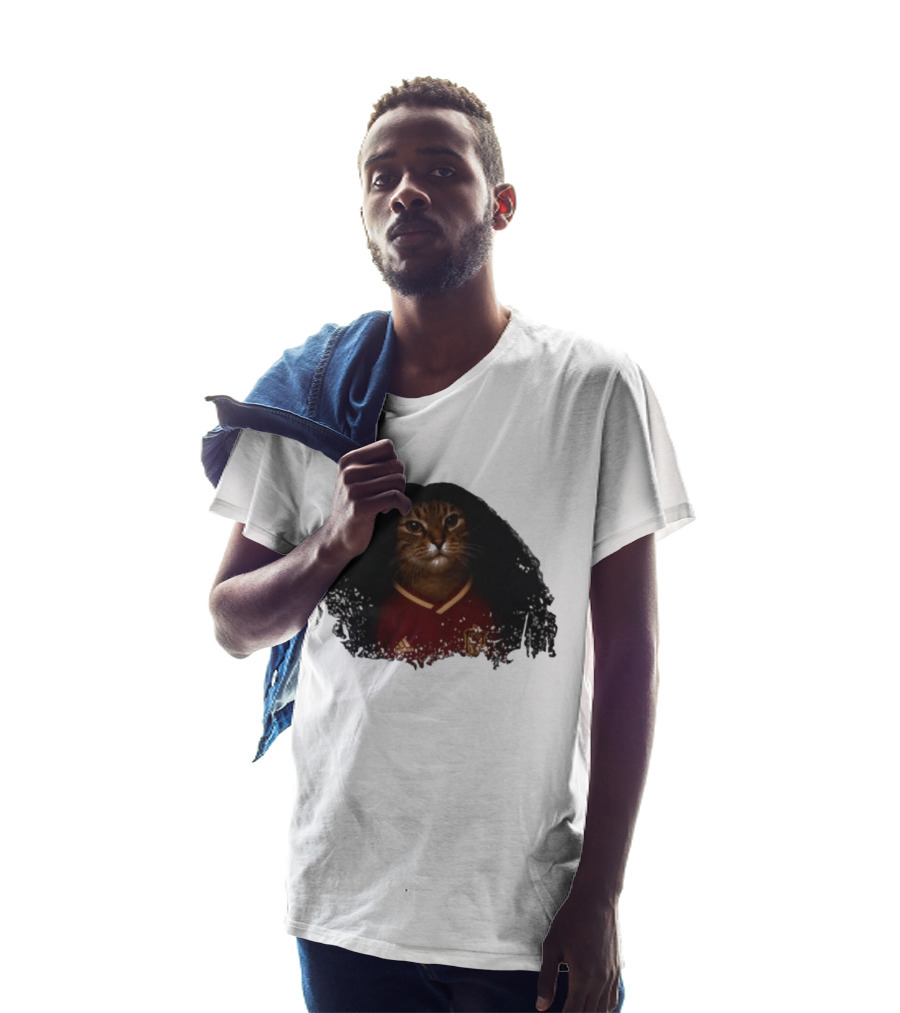 Caturella 24 Cat With Hair In Spain Soccer Jersey T-Shirt