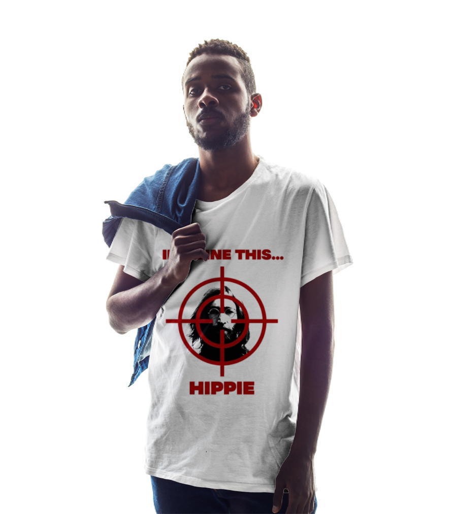 Imagine This Hippie With Target Overlay T-Shirt