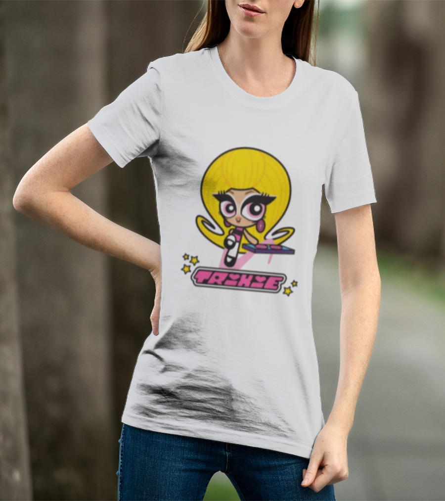 Trixie Mattel Spd Babydoll Pink Cartoon Character Stars T-Shirt