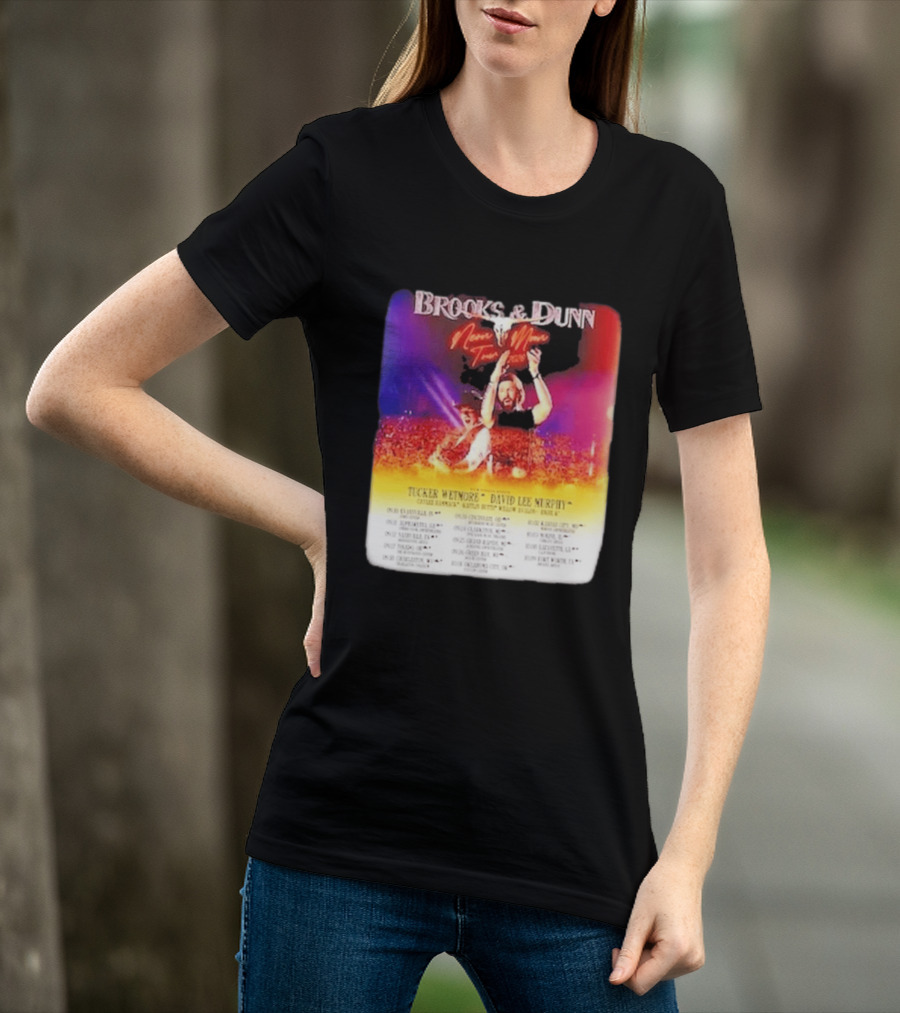 Brooks & Dunn Neon Moon Tour 2026 Tucker Wetmore David Lee Murphy Country Concert Events And Dates T-Shirt