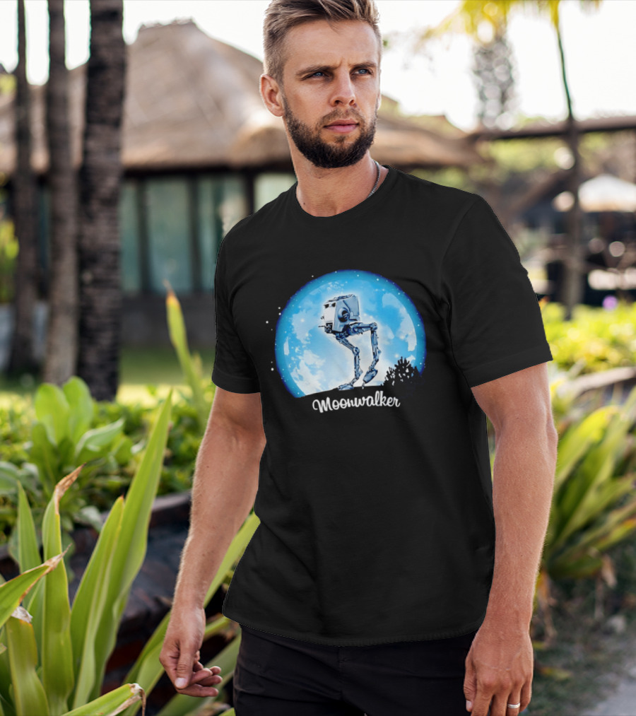 Star Wars AT ST Moonwalker Imperial Walker Moon Scene T-Shirt