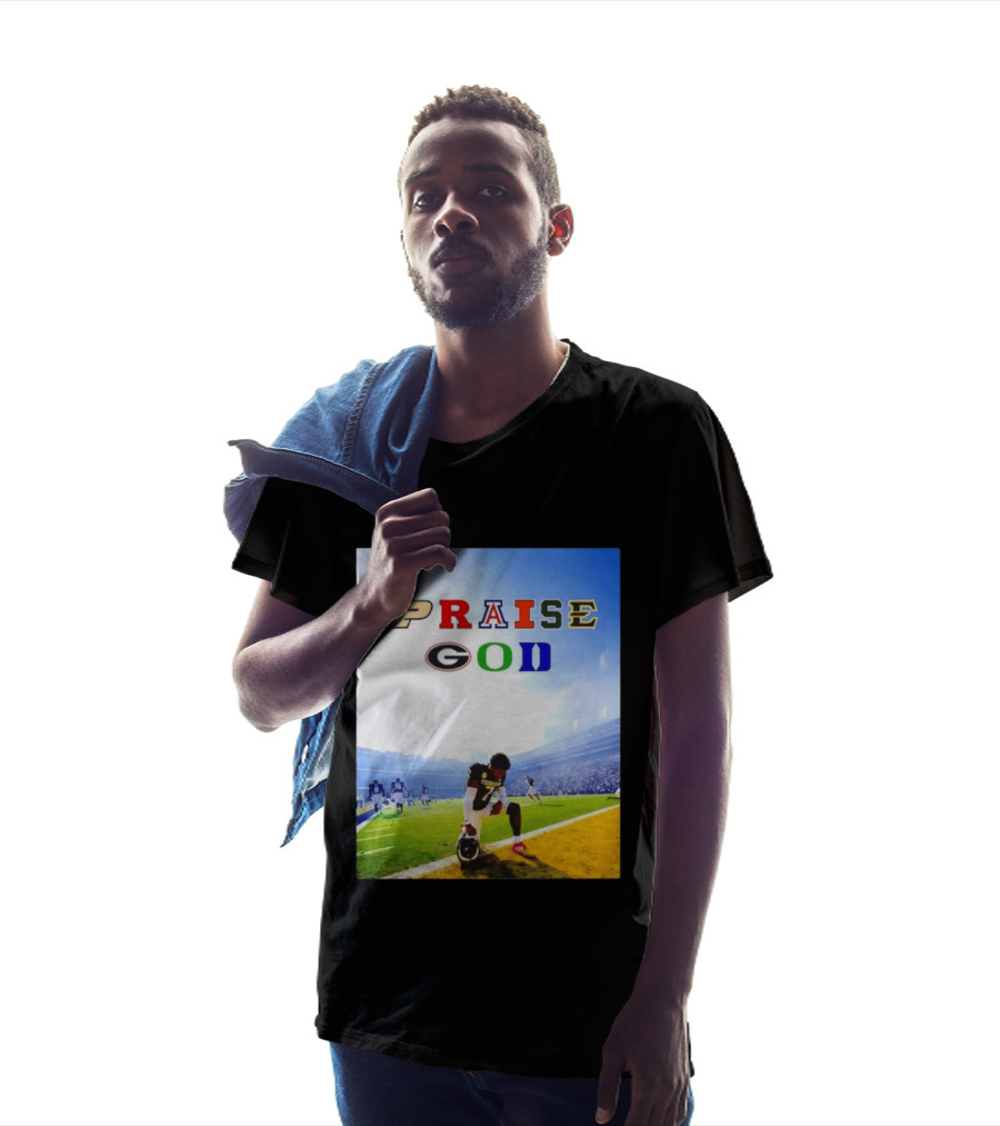 Texas AM Football Player No 7 Praise God Stadium Scene T-Shirt