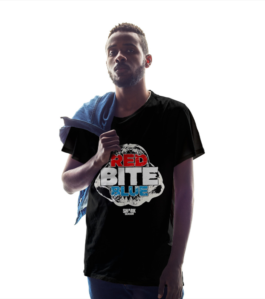 Red Bite Blue Shark Season Ocean Marine Life T-Shirt