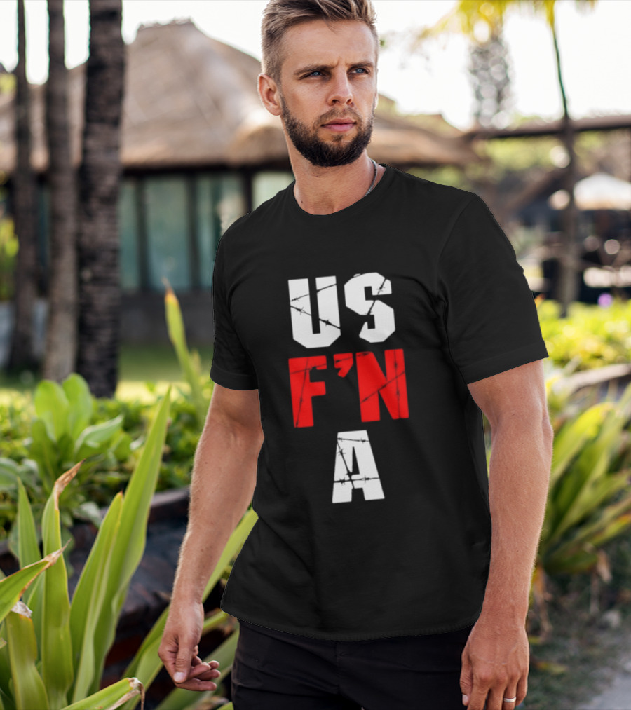 United States US F N A Barbed Wire T-Shirt