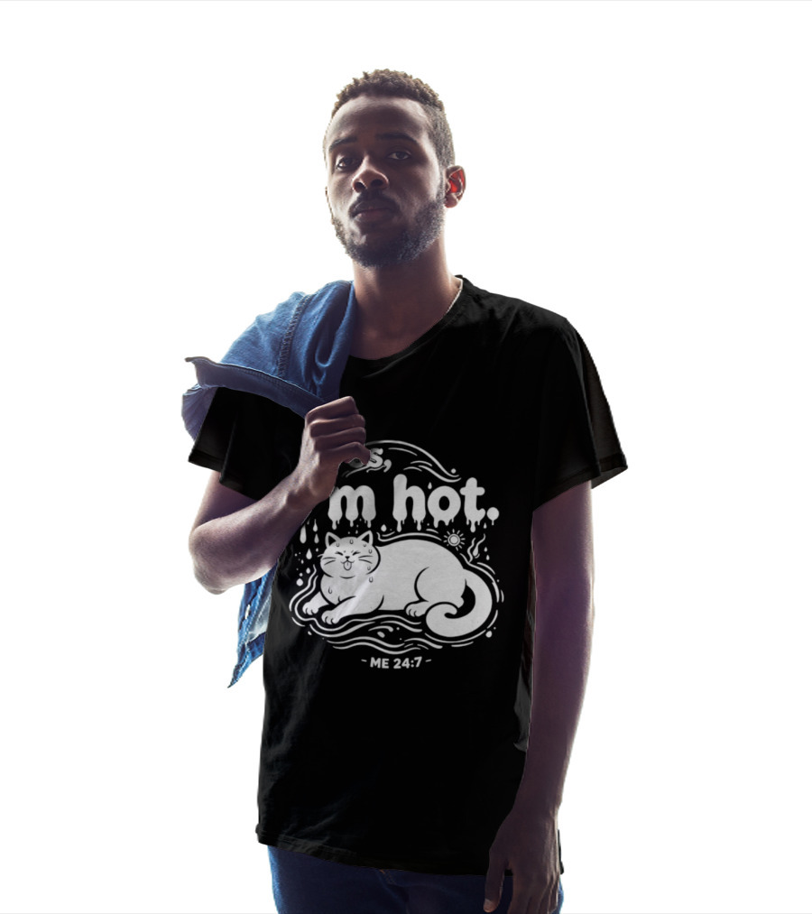 Yes I'm Hot Cat Me 24 7 Summer Humor T-Shirt