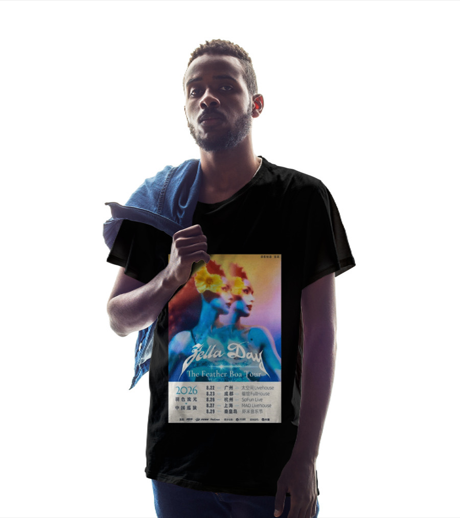 Zella Day The Feather Boa Tour 2026 China Dates August Guangzhou Shanghai Beijing T-Shirt