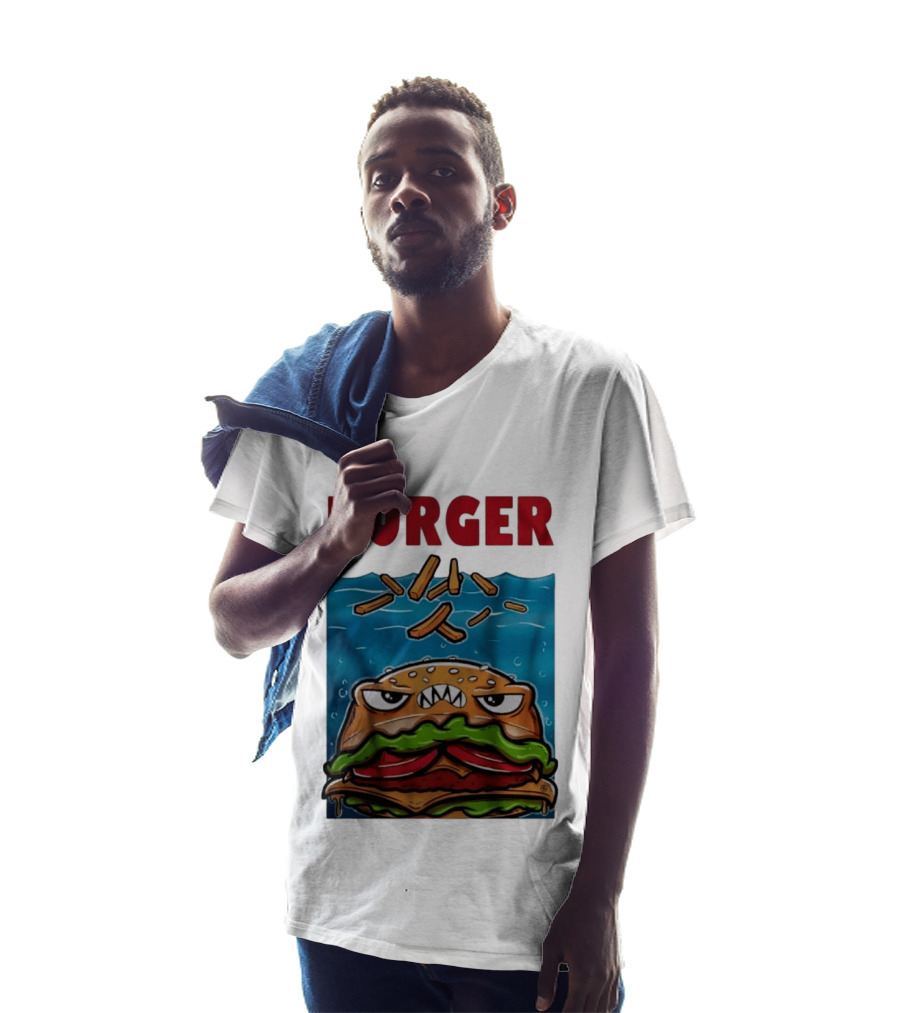Angry Burger With Fries Burger T-Shirt