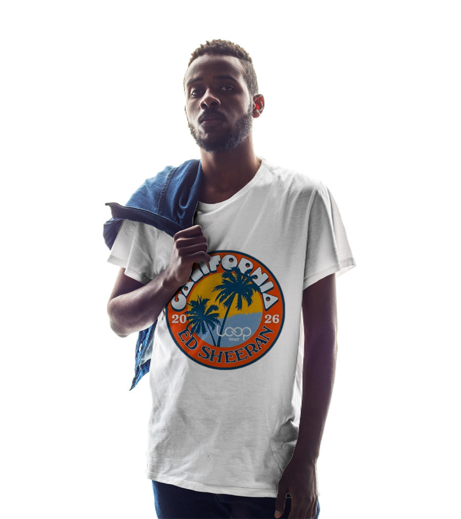 California 2026 Ed Sheeran Loop Tour Palm Trees Circle T-Shirt