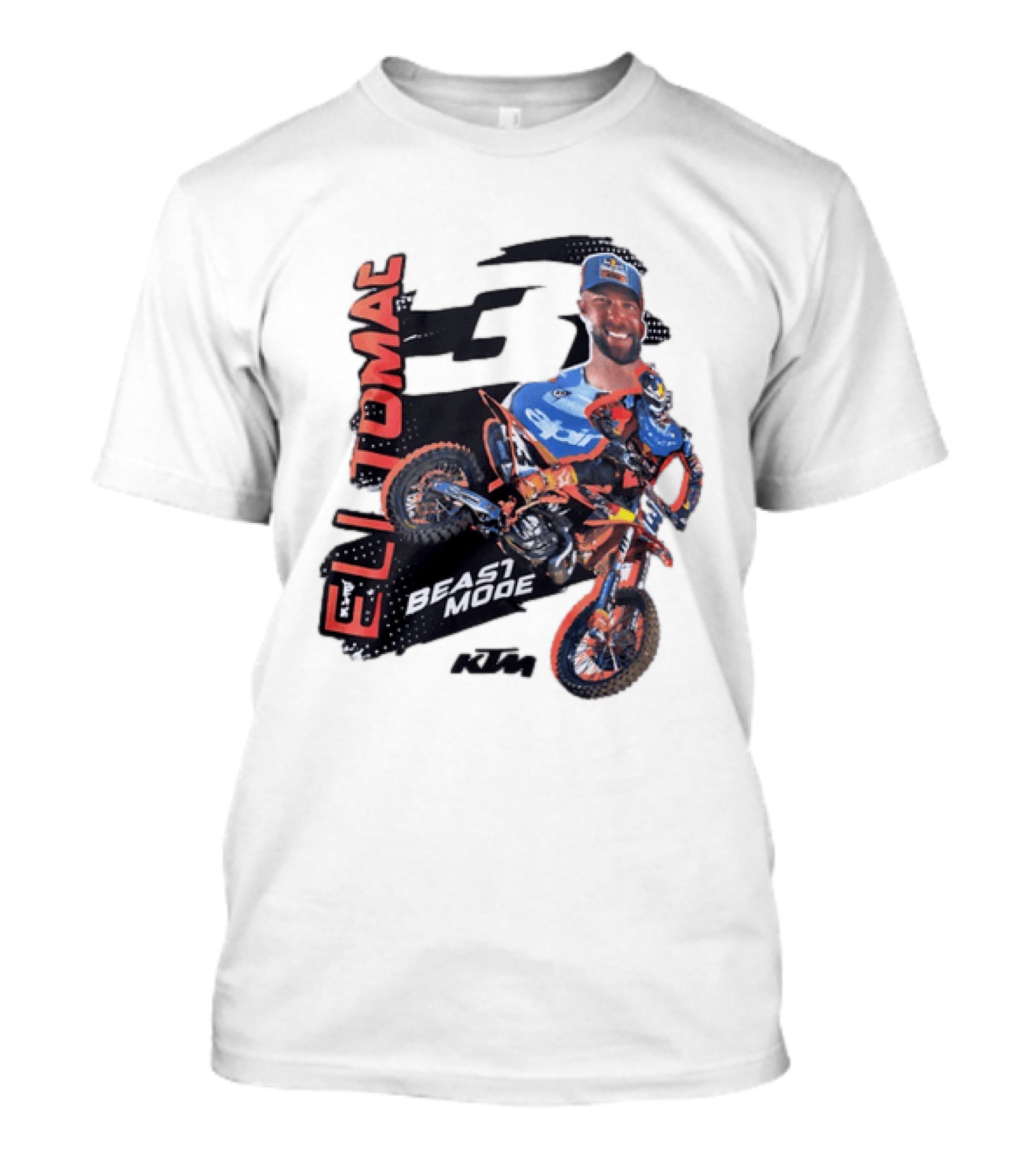 Eli Tomac Beast Mode KTM Motocross Supercross Racing 3 Pro Rider T-Shirt