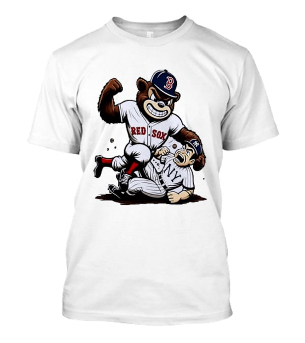 Red Sox Bear Vs NY Yankees Rivalry Showdown T-Shirt