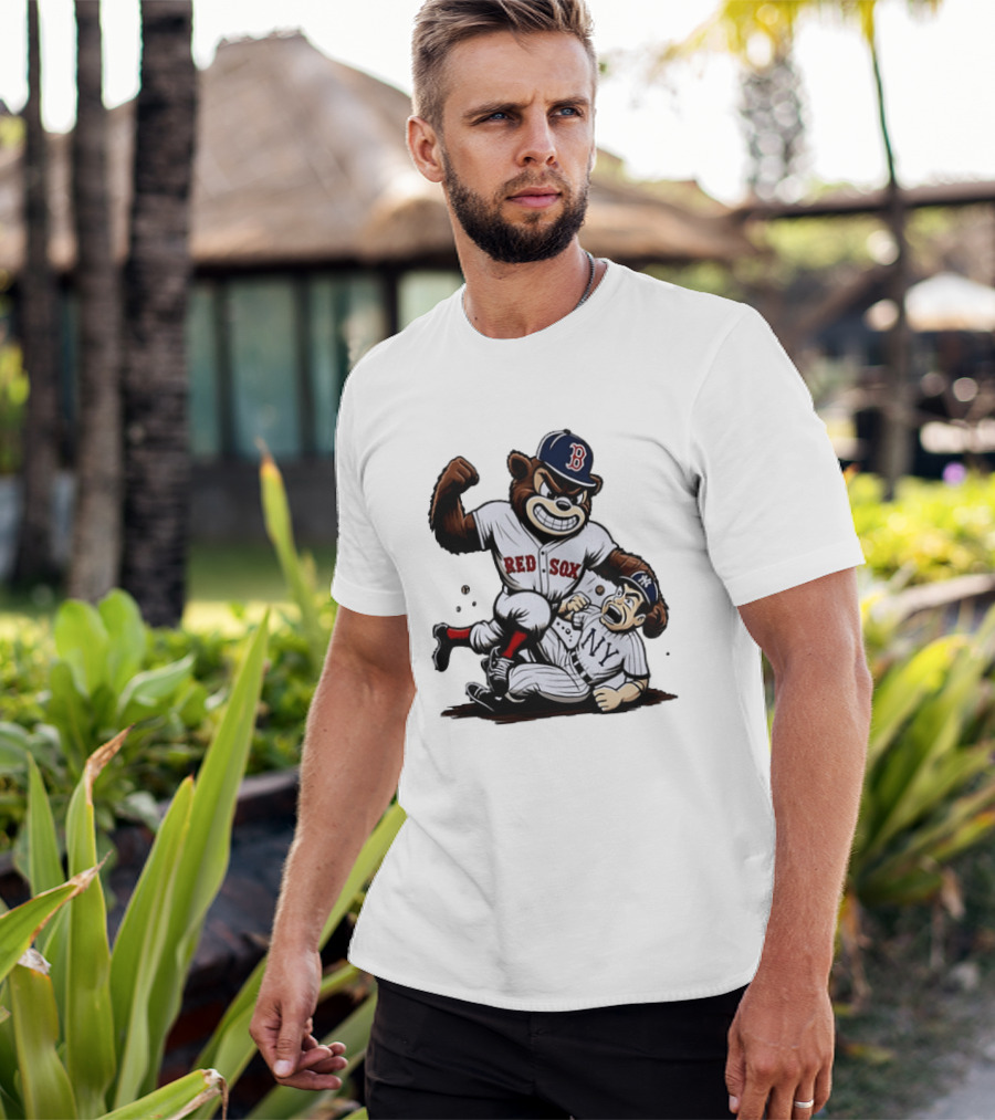 Red Sox Bear Vs NY Yankees Rivalry Showdown T-Shirt