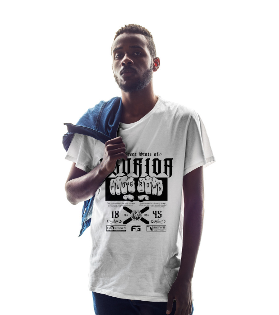 FloGrown The Great State Of Florida Unrestricted Lifestyle 1845 T-Shirt