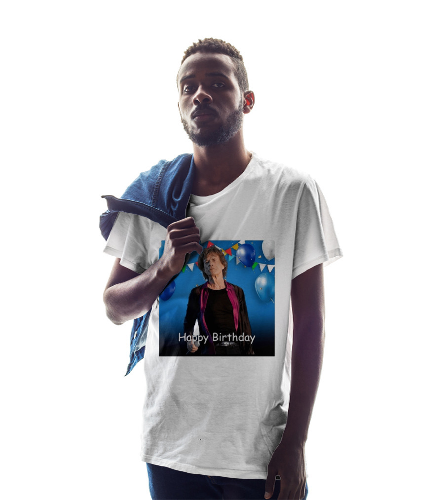 Happy Birthday Sir Mick Jagger Balloons And Banners Celebration T-Shirt