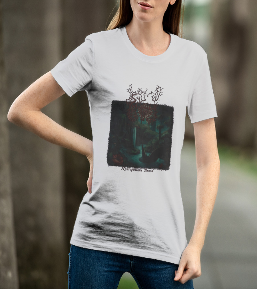 Sallow Hydrophilous Brood Metal Nightmare Forest Scene T-Shirt