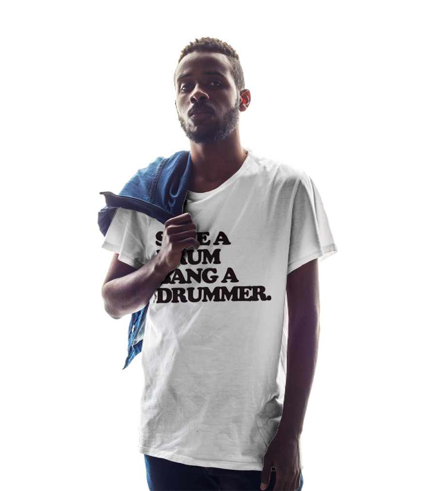 Save A Drum Bang A Drummer Drums Percussion T-Shirt