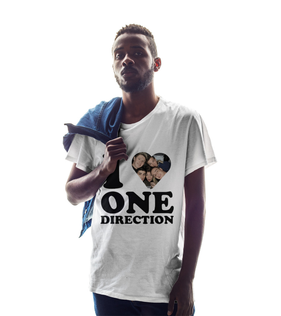 I Love One Direction Heart Niall Horan Band Photo T-Shirt