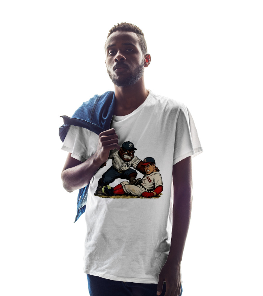 New York Yankees Werewolf Vs Boston Red Sox Player Showdown T-Shirt