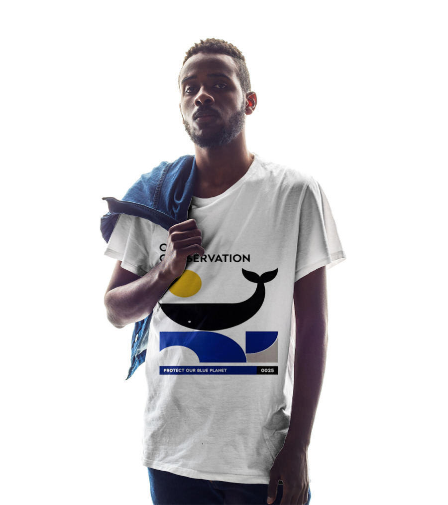 Ocean Conservation Whale Graphic Protect Our Blue Planet T-Shirt