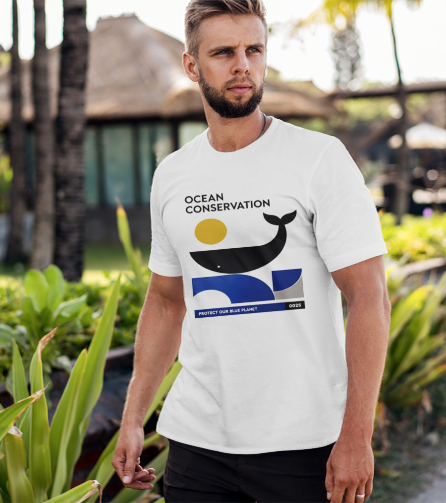 Ocean Conservation Whale Graphic Protect Our Blue Planet T-Shirt