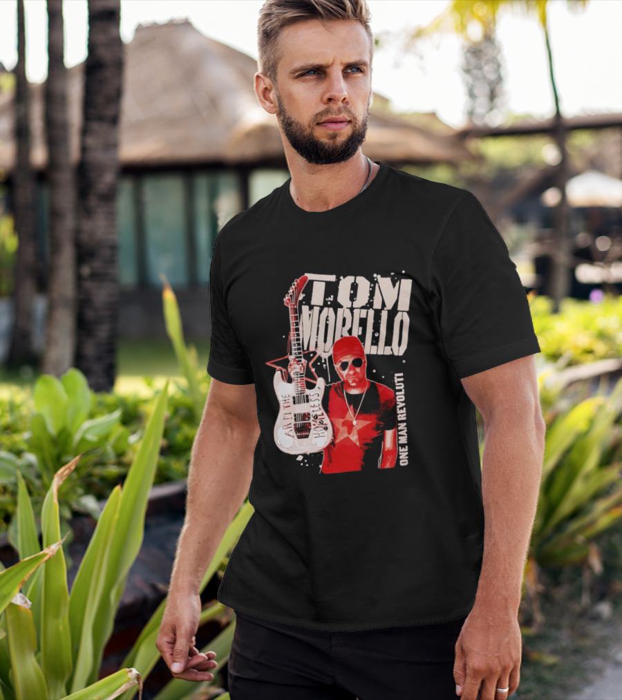Tom Morello Arm The Homeless Guitar One Man Revolution Red Star T-Shirt