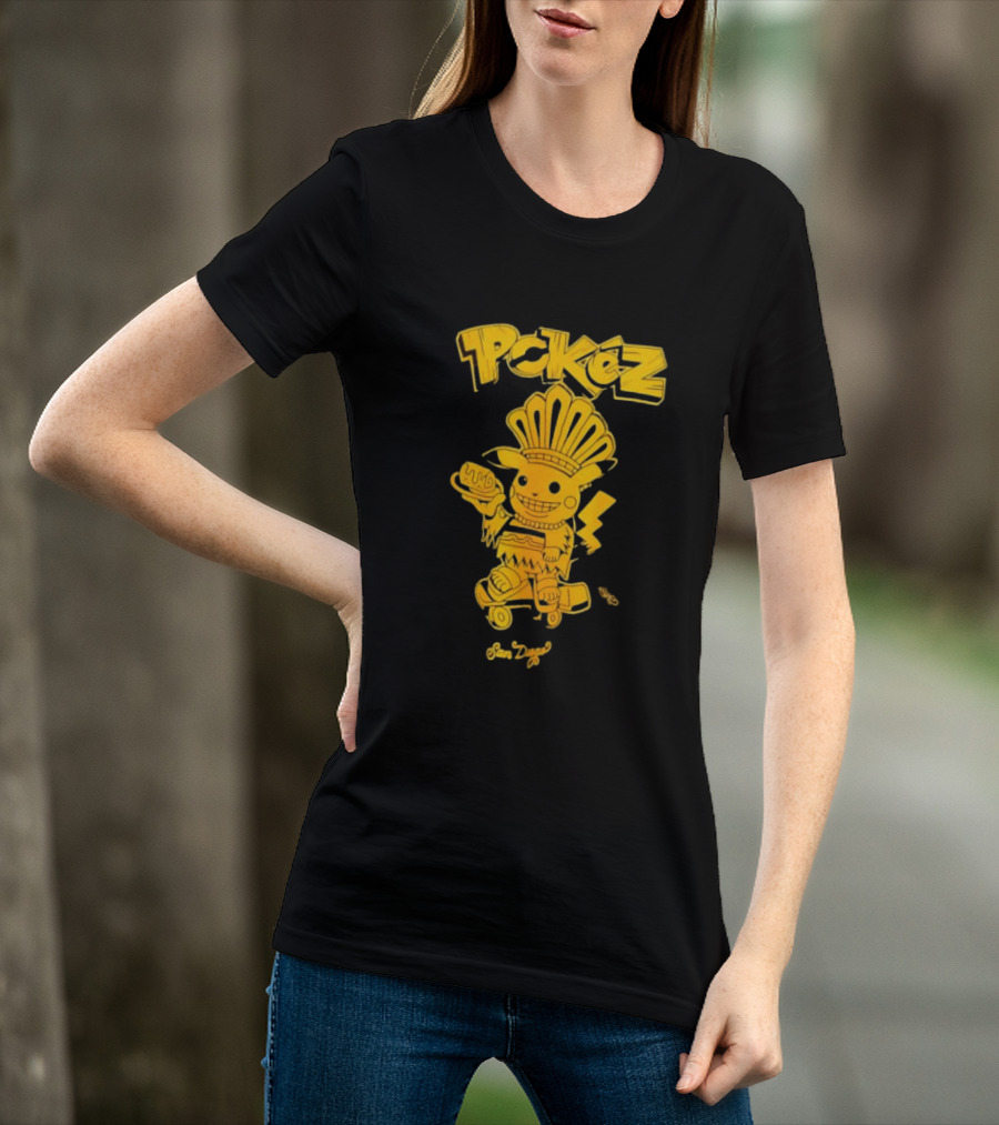 Pikachu Pokez San Diego Skateboard Taco Fun T-Shirt