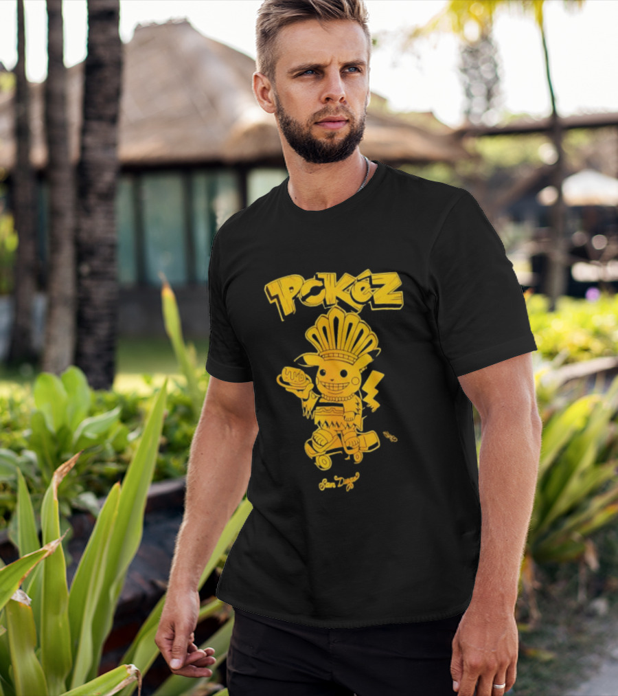 Pikachu Pokez San Diego Skateboard Taco Fun T-Shirt