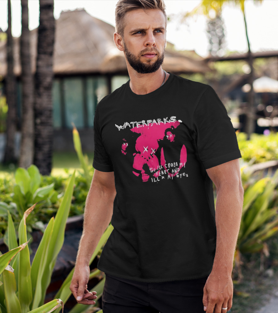 Waterparks So I'll Cross My Heart And I'll X My Eyes Pink Character X Eyes T-Shirt